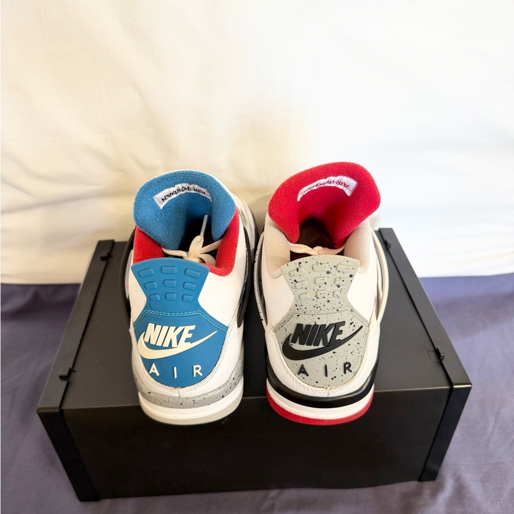 AUTHENTIC Jordan 4 Retro SE “What The” size 9 CI1184-146 2019 PRE-OWNED - Picture 6 of 9